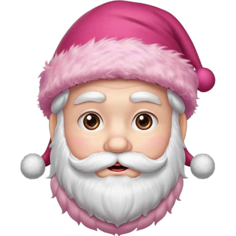 santa with pink fluffy hat emoji