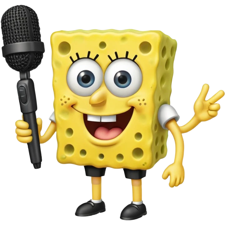 Spongebob mic drop emoji