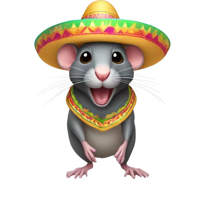 Rat with a sombrero  emoji
