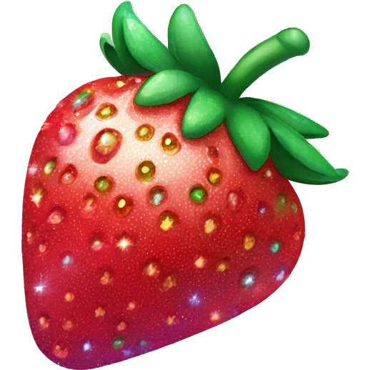 rainbow sparkle strawberry emoji