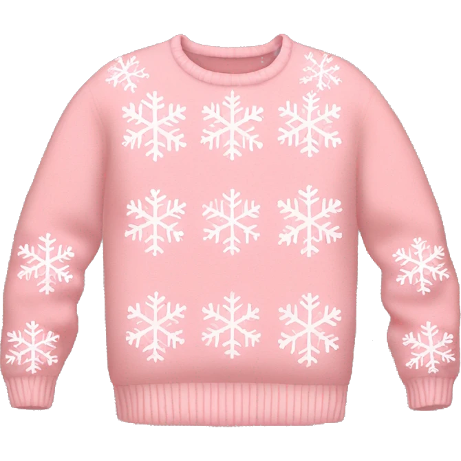 Light pink snowflake sweater  emoji