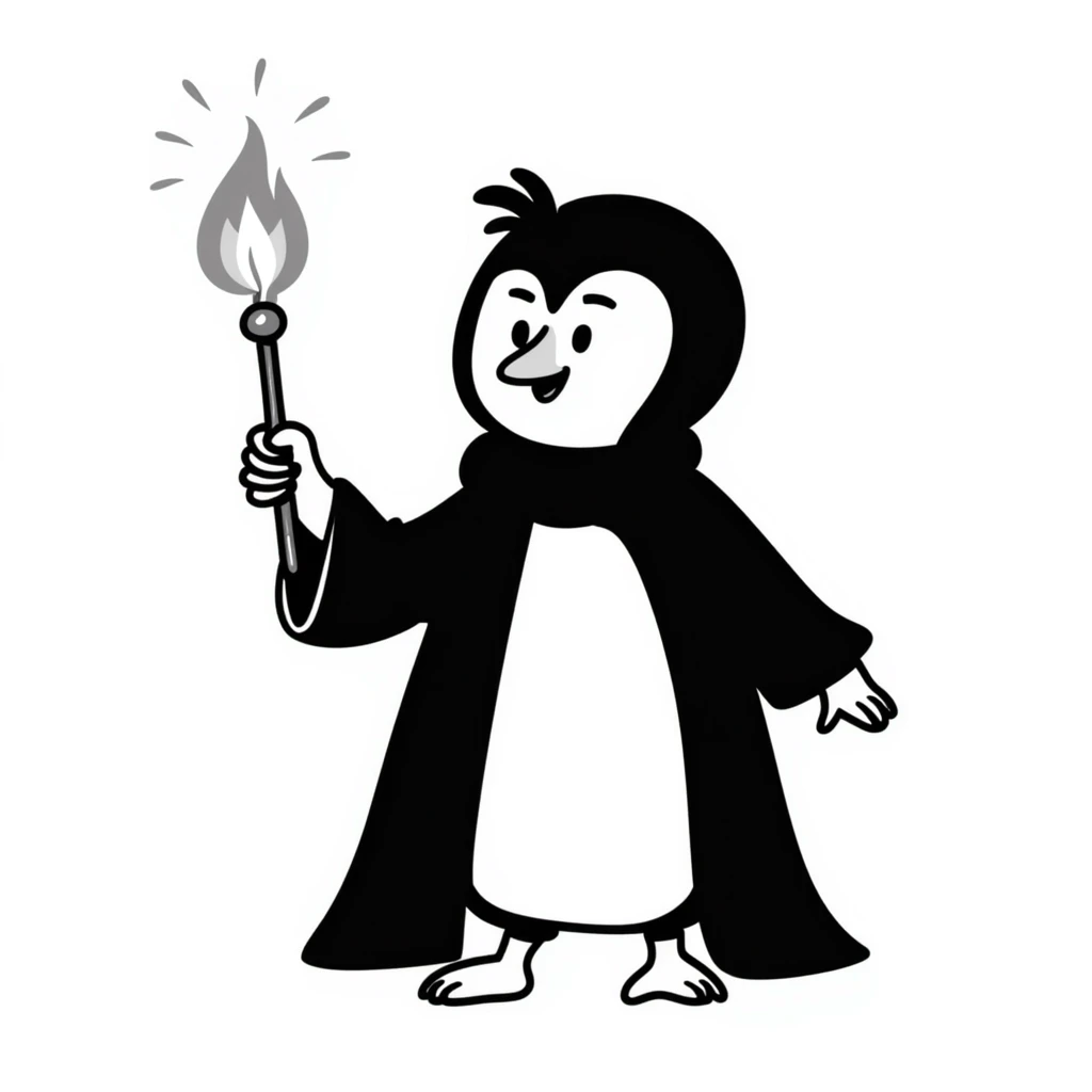 penguin wizard emoji