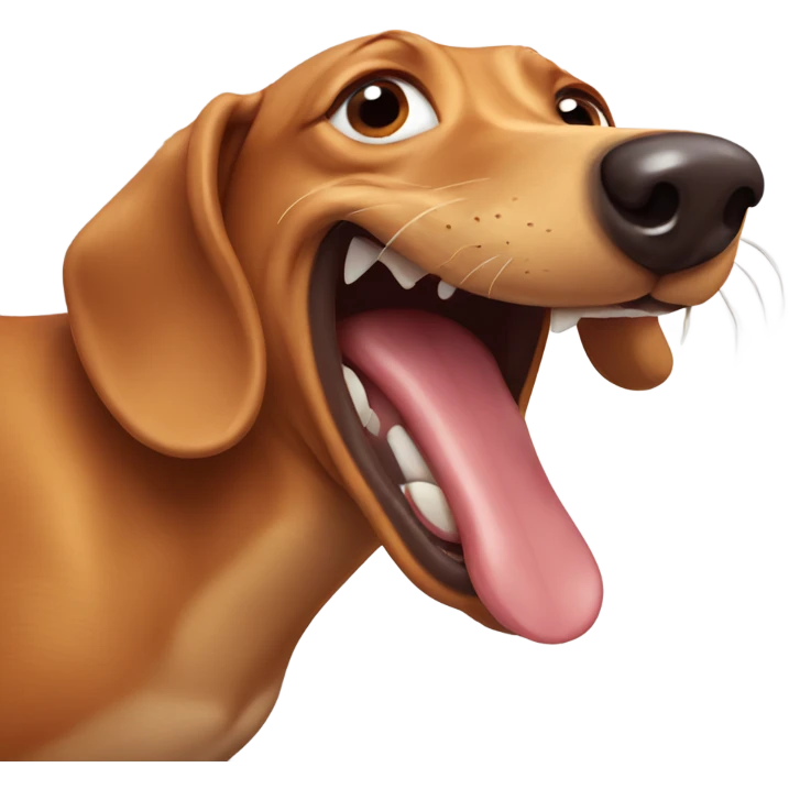 Weiner dog laughing emoji
