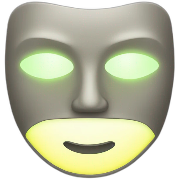 Mask with glowing eyes  emoji