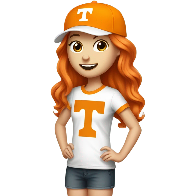 Tennessee Vols fan who is a white girl with red hair  emoji