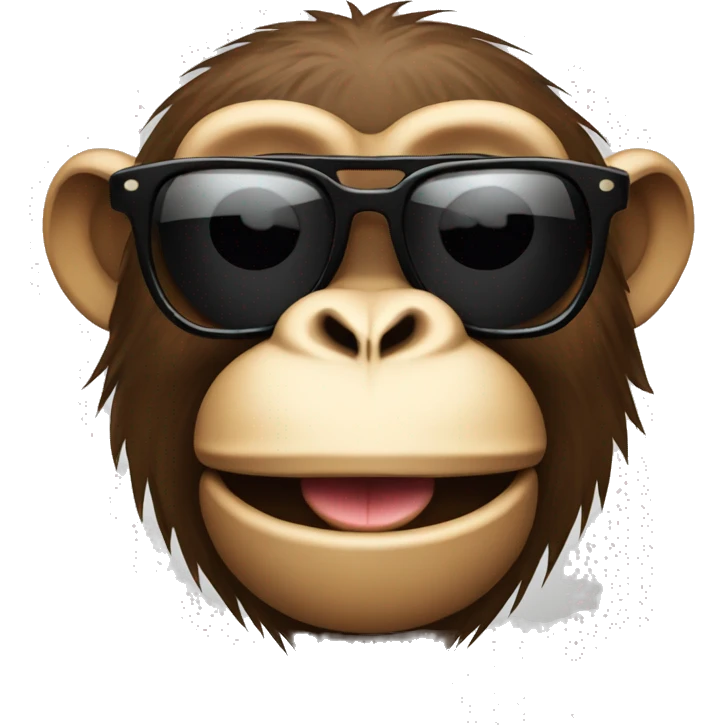 Funny Monkey With sunglasses emoji