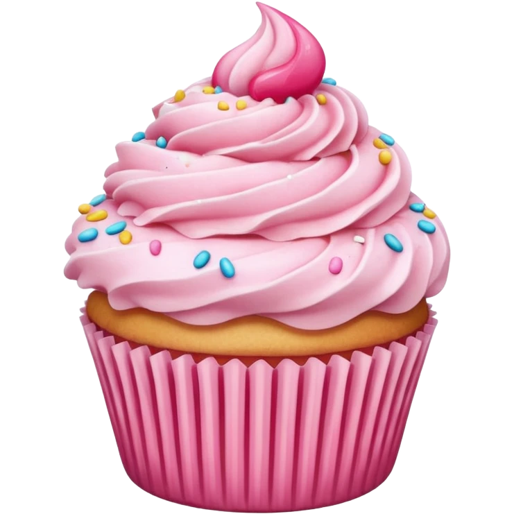 Cupcake with pink icing emoji
