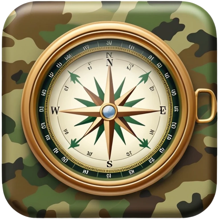 military compass with camouflage pattern emoji