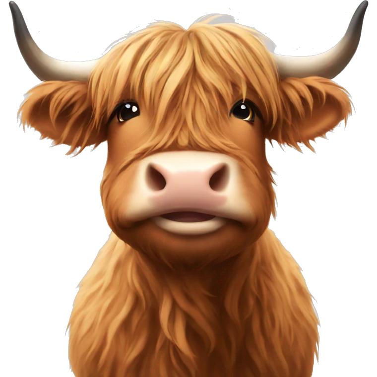 highland cow kissy face  emoji