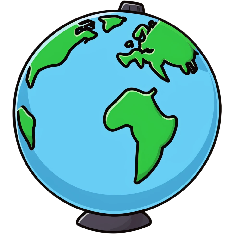 Vavinews logo with globe, world map, international news theme emoji