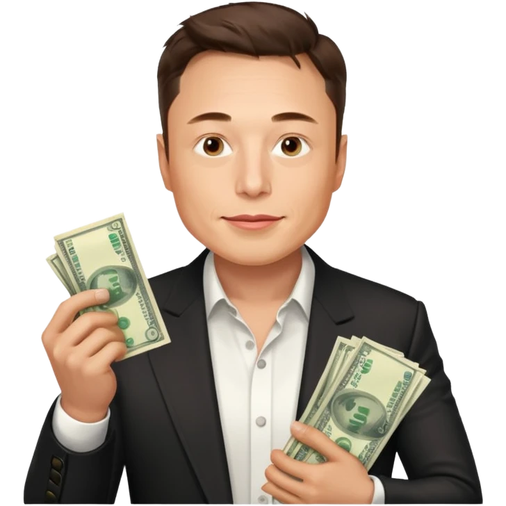 elon musk holding money emoji
