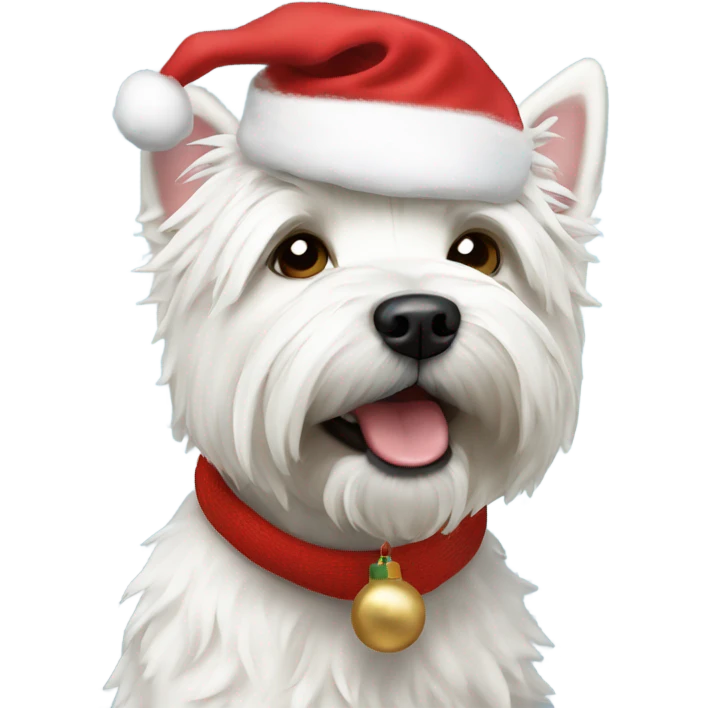 Christmas West Highland terrier emoji