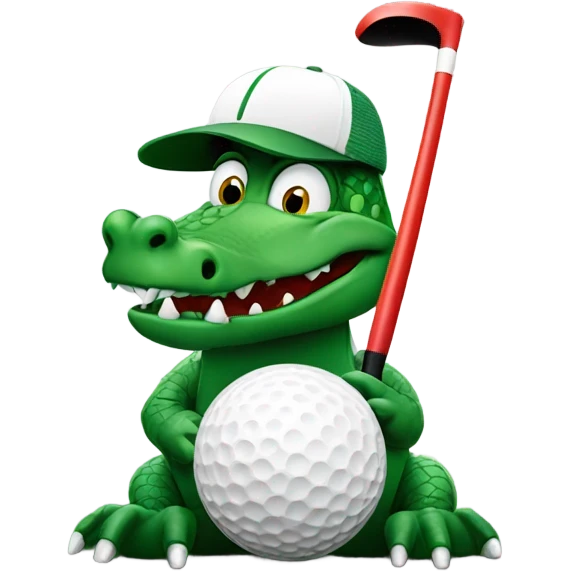 Alligator golf  emoji