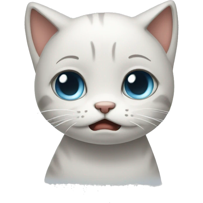 Crying cat with tears  emoji