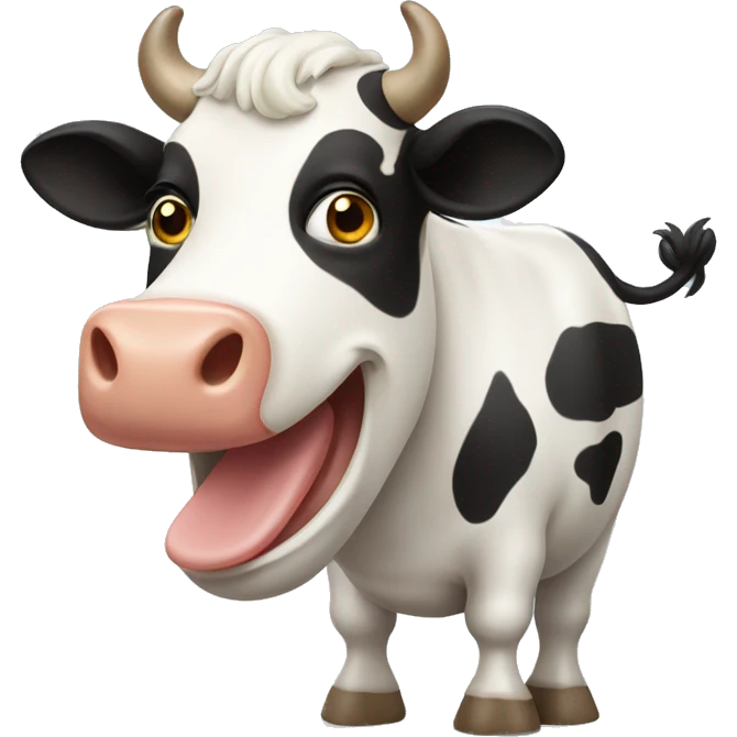 Burping cow emoji