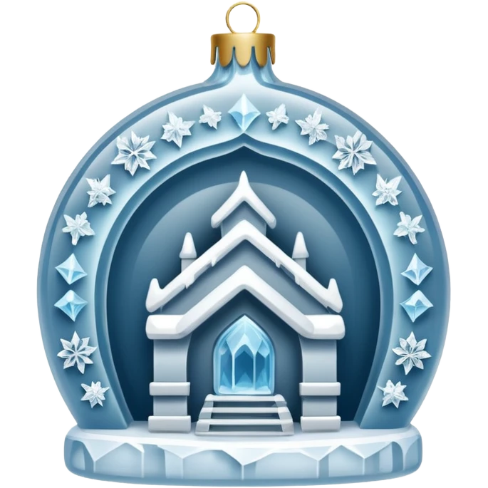 ice hotel ornament emoji