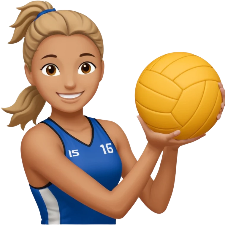 volleyball player, woman, Charles Kiraly with volleyball ball emoji