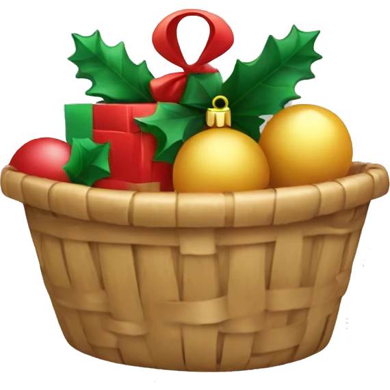 Big Christmas basket gift emoji