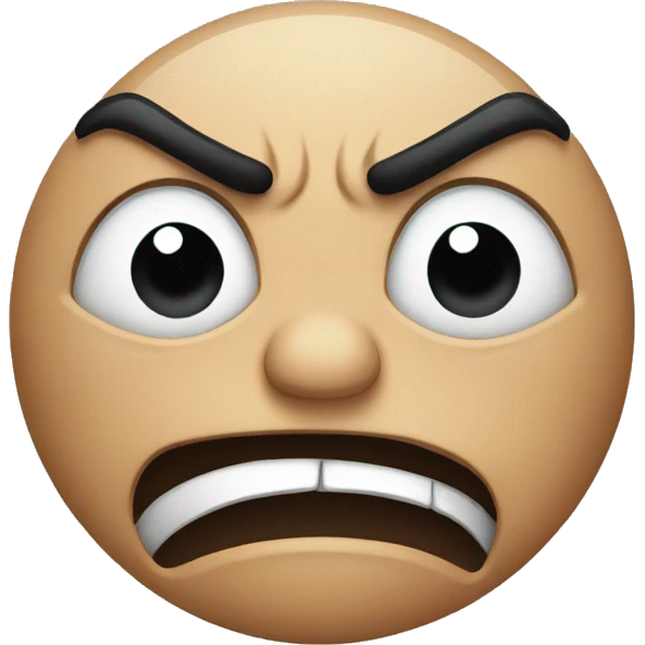 Angry face emoji