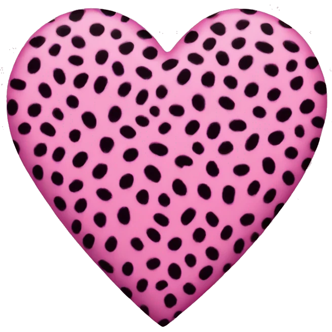pink cheetah print heart emoji