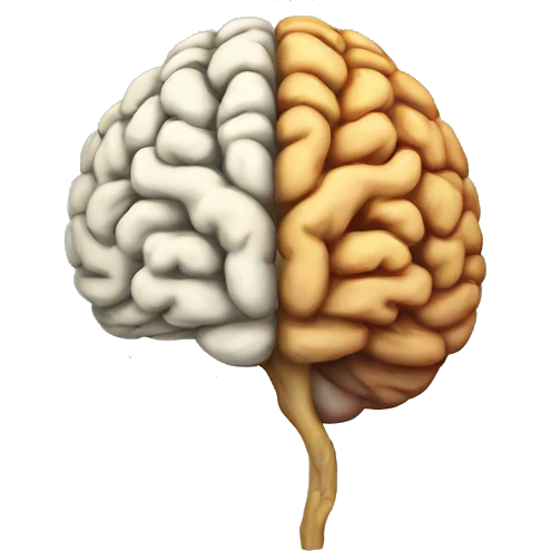 bulb half human brain half bulb emoji