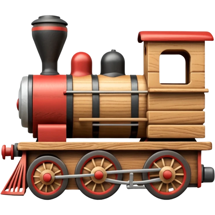 train toy made of wood only no color emoji