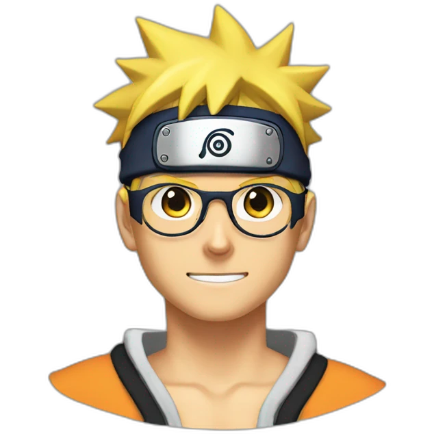 Naruto uzumaki with glasses  emoji