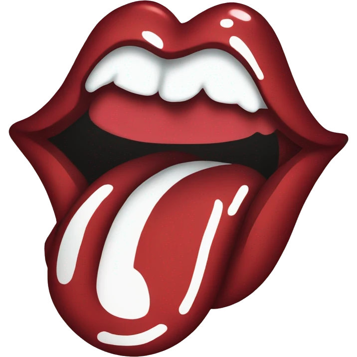 rolling stones lips logo emoji