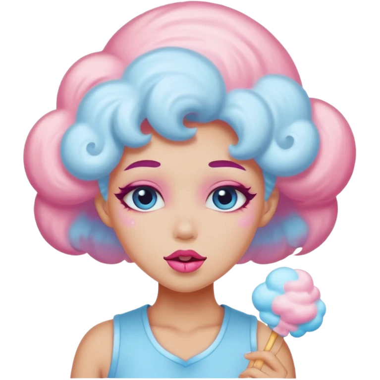 cloud person cotton candy sassy emoji