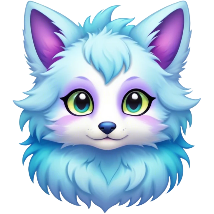 Kawaii bright fantasy ethereal anthro fursona animal emoji