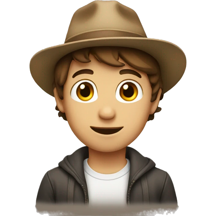 boy in hat with brown hair emoji