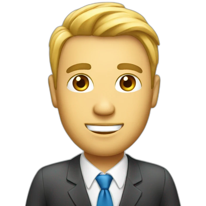 bussines man on presentation emoji