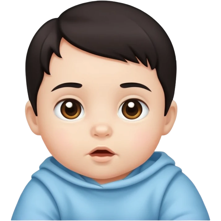 Baby with dark hair emoji