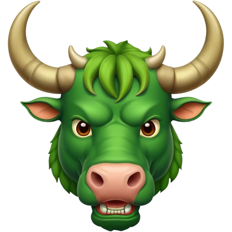 Big green bull emoji