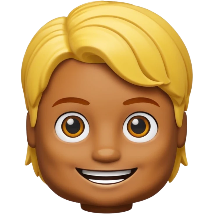 Brown boy Lego head emoji
