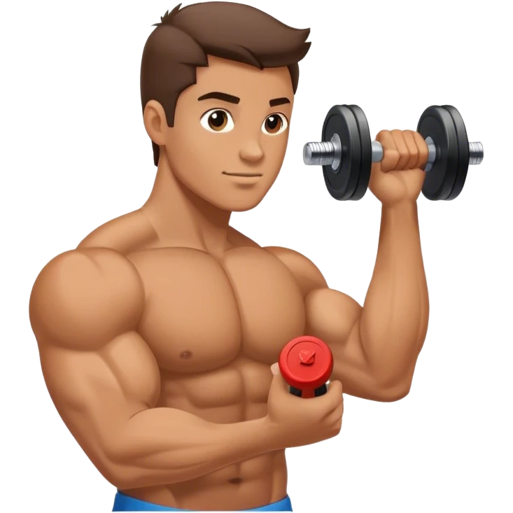bicep side view holding a dumbbell emoji