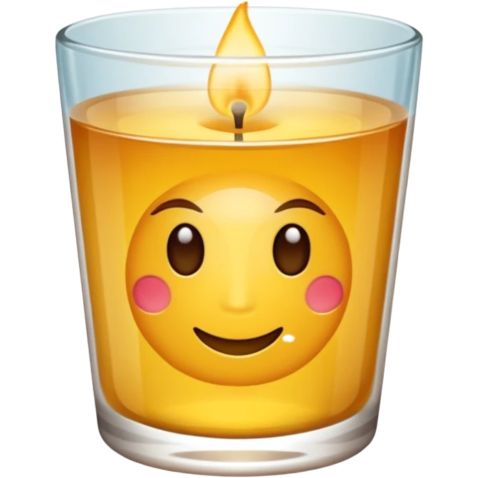 Vela aromática no copo emoji