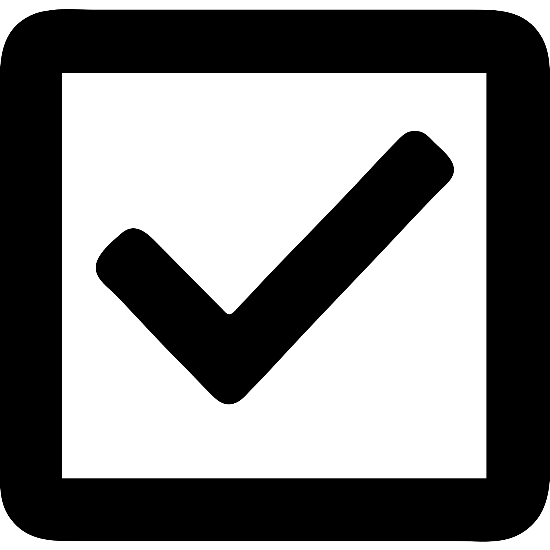 checkbox icon, filled, bold, no text emoji