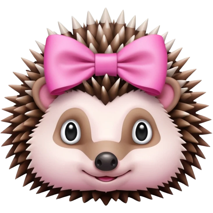 hedgehog with a pink bow emoji