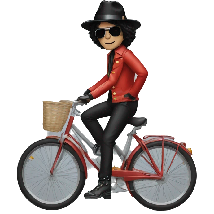 Michael Jackson en una bicicleta  emoji