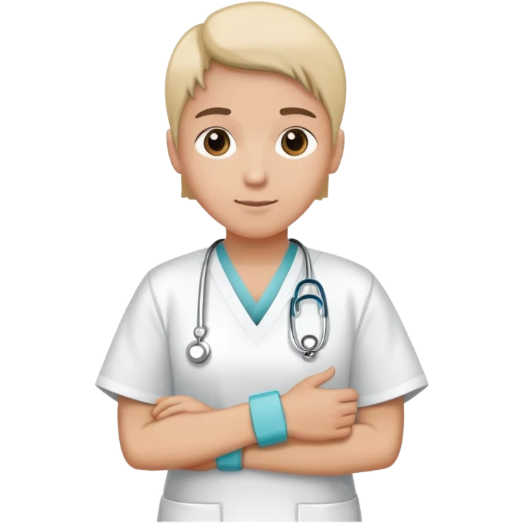 patient in a hospital gown with a medical wristband emoji