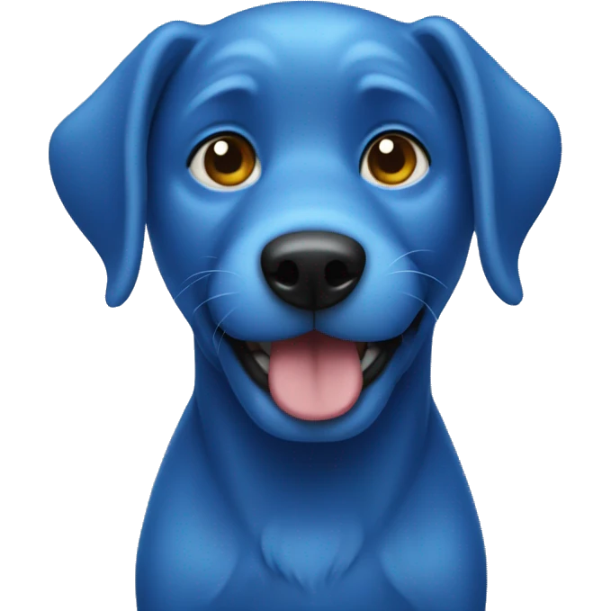 Blue dog emoji