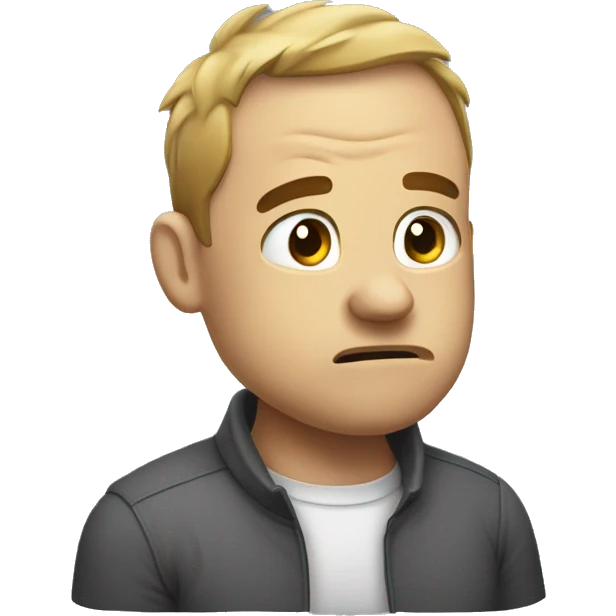 stressed out sweat rolling down face pulling collar looking to the side  emoji