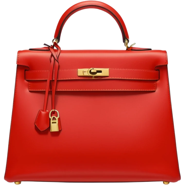 hermes kelly bag bright red emoji