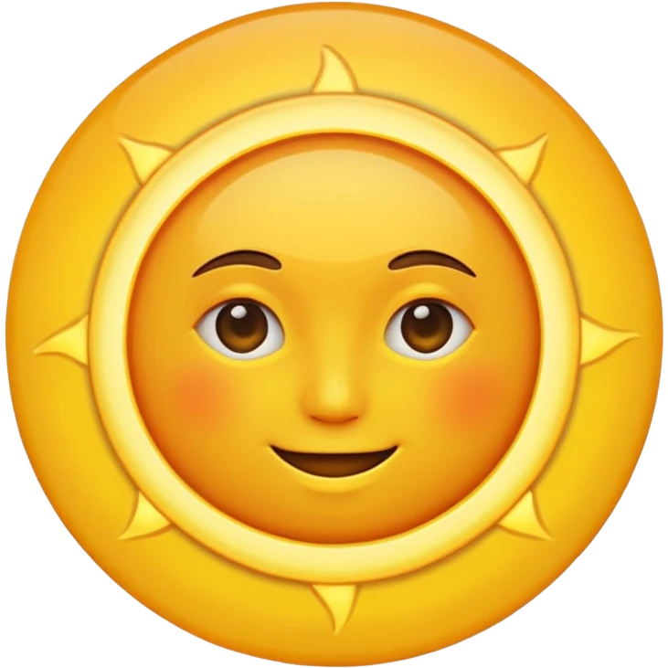 half sun with out face emoji