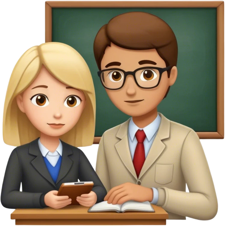 학생을 상담하는 선생님 emoji