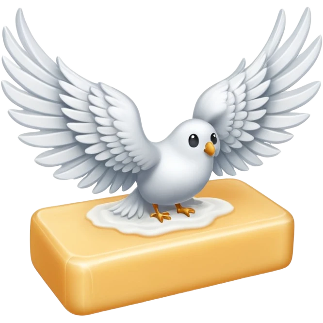Un savon avec des grandes ailes emoji