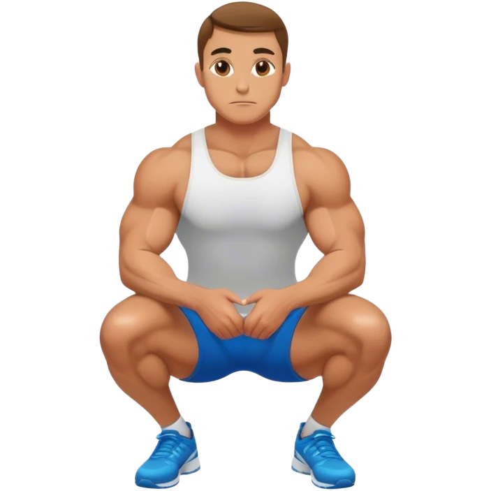 athlete squats exercise emoji
