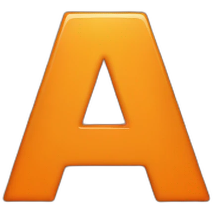 1 LETTER orange emoji