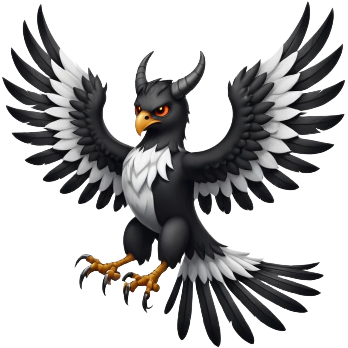 black and white wings demon not human emoji